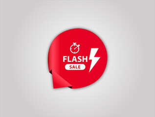  red flat sale web banner for flash sale banner and poster