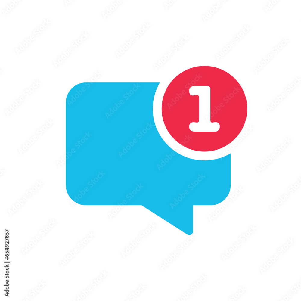 Poster new message icon in flat style. incoming inbox email vector illustration on isolated background. bub