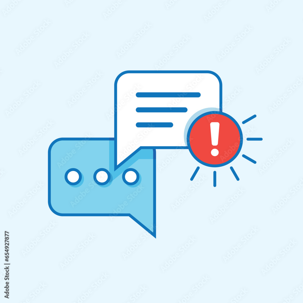 Poster new message icon in flat style. incoming inbox email vector illustration on isolated background. bub
