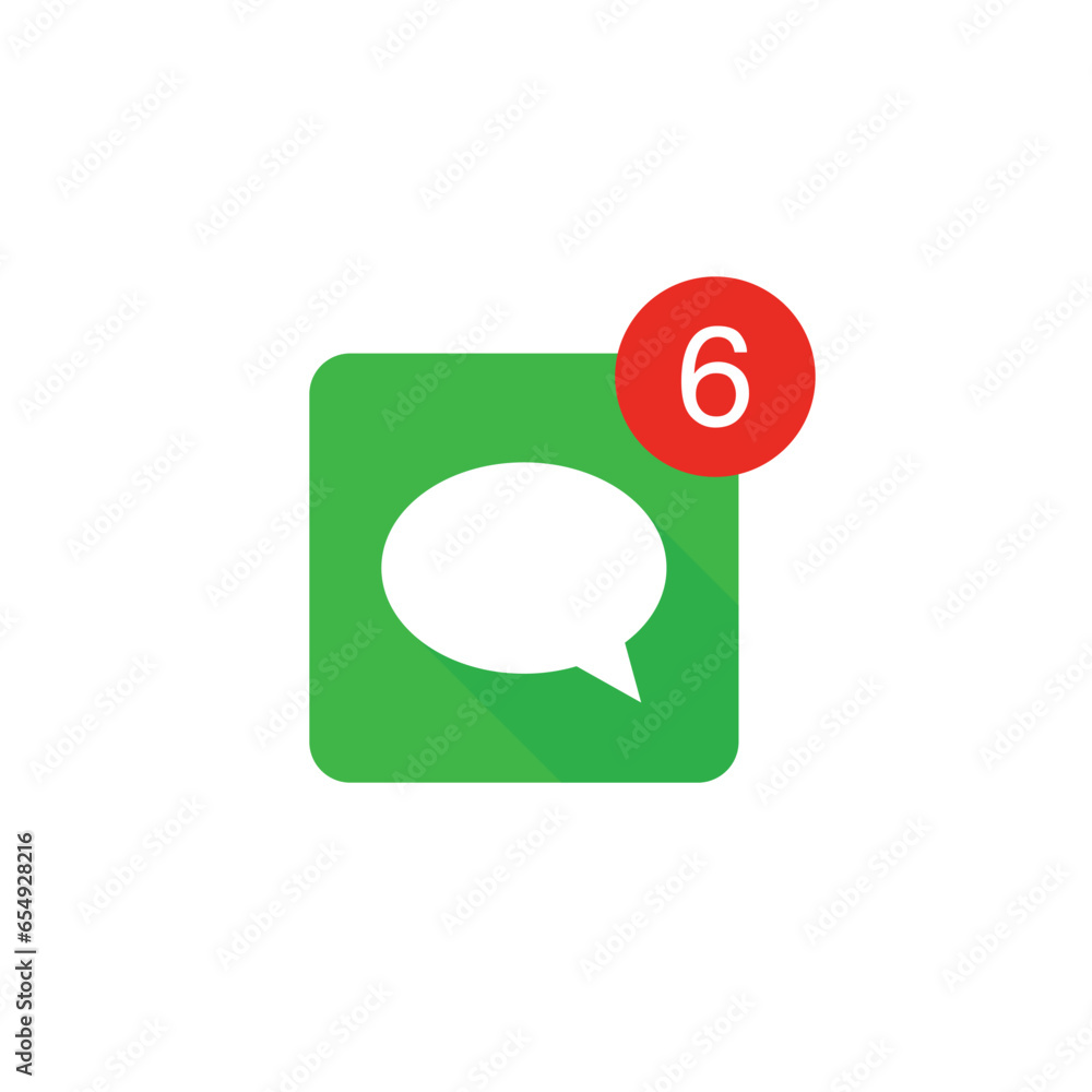 Poster new message icon in flat style. incoming inbox email vector illustration on isolated background. bub