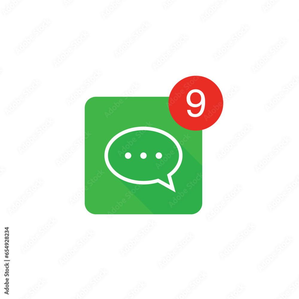 Poster new message icon in flat style. incoming inbox email vector illustration on isolated background. bub