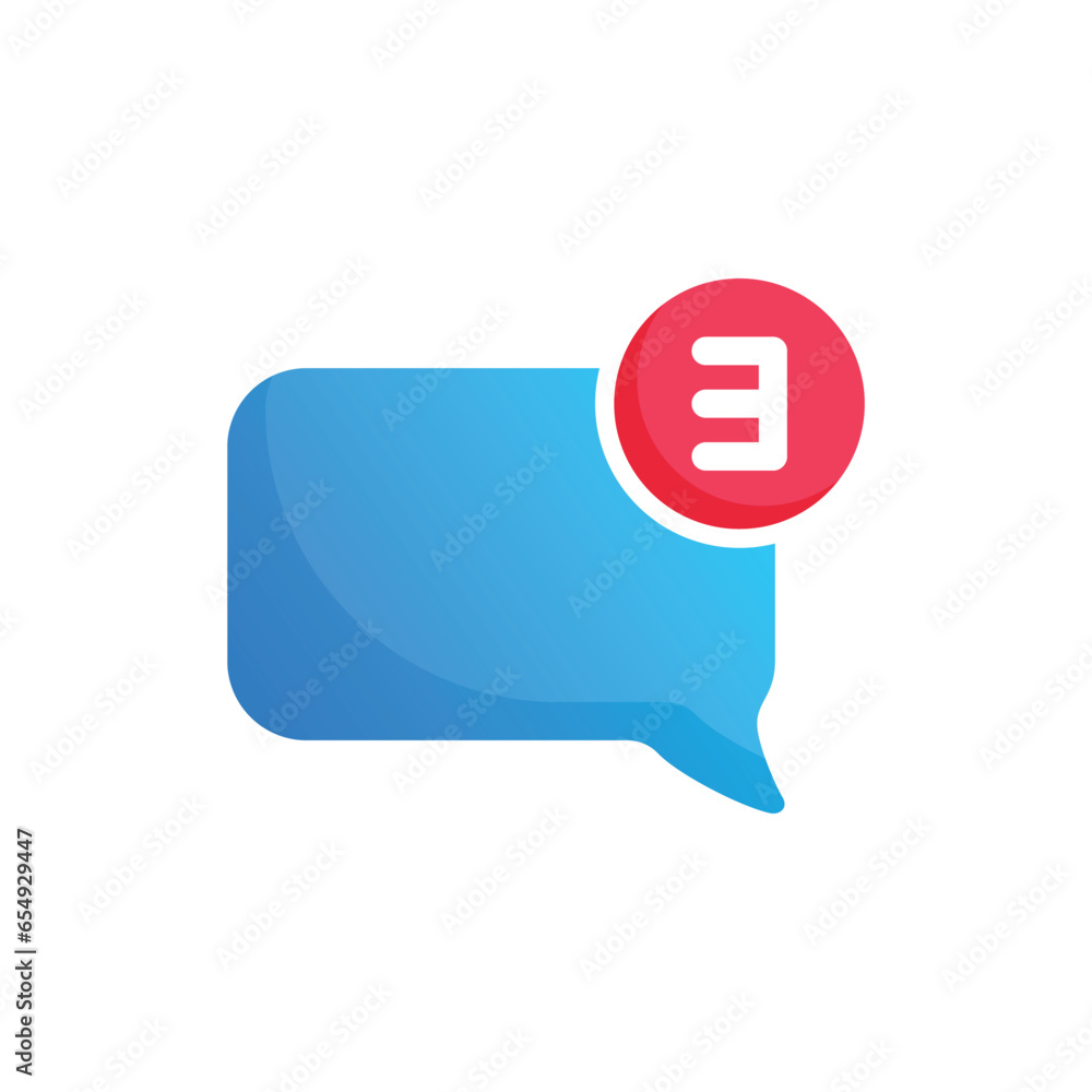 Poster new message icon in flat style. incoming inbox email vector illustration on isolated background. bub