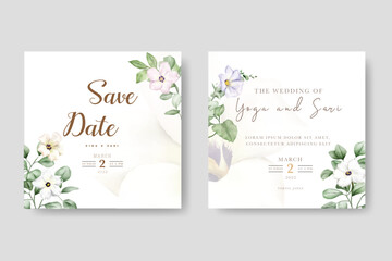 Free vector floral wedding stationery