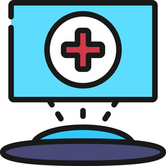 Obraz premium Medical Data AR Visualisation Icon