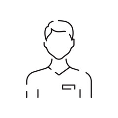 Black Friday, shopping line icon. Thin line percent down icon on white background