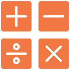 Fototapeta premium Plus Minus Divide Times Icon