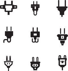 This is Electric Socket Icon vector silhouette illustration