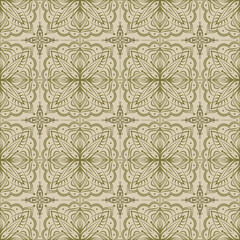 Traditional tribal ethnic style seamless pattern. Elegant repeat Deco backdrop with geometric ornaments. Endless texture for textile, fabric, wallpaper, ceramic tiles