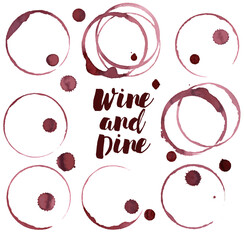 Set of wine stains