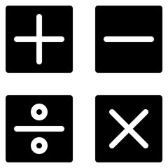 Obraz premium Plus Minus Divide Times Icon
