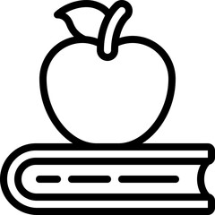 Apple On Book Icon