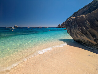 Aerial view of Cala Mariolu, Italy, east coast of Sardinia, Orosei gulf