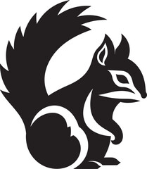 Graceful Ebony Squirrel Elegant Squirrel in Black