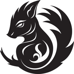 Elegant Ebony Squirrel Mark Cosmic Charm Nutcracker