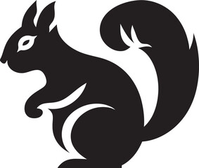 Black Diamond Squirrel Sketch Ebony Tail Squirrel Emblem