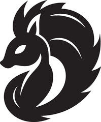 Shadowplay Squirrel Badge Noir Squirrel Silhouette