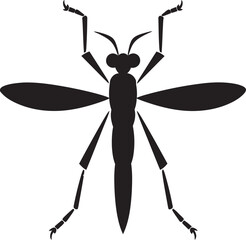Minimalist Stick Insect Symbol Vector Bug Silhouette