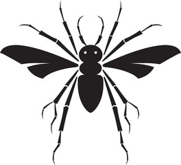 Insect Serenity in Vector Insect Elegance in Black and White