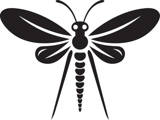 Stylish Monochrome Bug Art Minimalistic Stick Insect Iconography