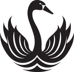 Black Swan Iconography Vector Swan Majesty