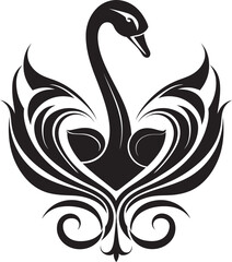 Black Swan in Art Swans Monochrome Beauty