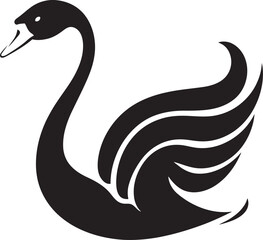 Fototapeta premium Chic Swan Design in Vector Majestic Swan Symbol