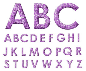 low poly alphabet