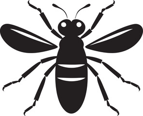 Termite Silhouette Invasion Elegant Insect Illustration