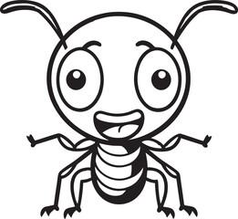 Termites in Vector Form Insect Colony Emblem Design