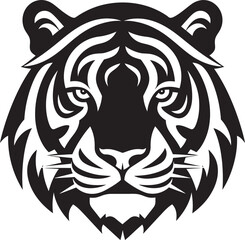 Tiger King Emblem Shadowed Jungle Guardian