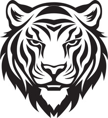 Black Tiger Roar Emblem Regal Panthera Symbol