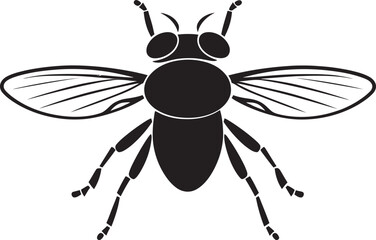 Infection Spreading Insect Icon Black Vector Parasite Symbol
