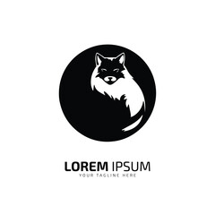 minimal and abstract logo of cat icon cat vector silhouette isolated design