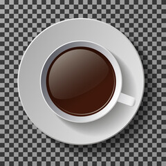 coffee cup top view