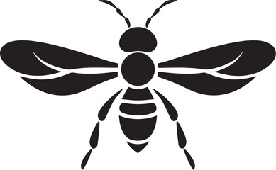 Black Vector Wasp Authority Seal Monochrome Insect Enigma