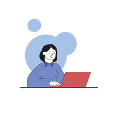 a woman work illustration