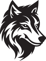 Black Wolf Majesty Emblem Fierce Wolf Logo Vector