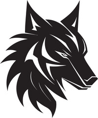 Graceful Canine Face Logo Wolfs Majesty Seal