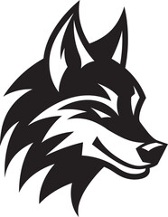 Black Timberwolf Roar Crest Graceful Wolf Pack Icon