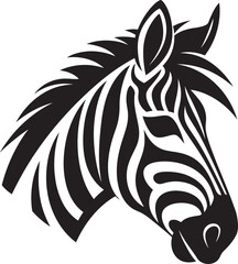 Shadowed Zebras Regal Grace Graceful Stripes Emblem Design