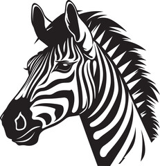 Fototapeta na wymiar Elegant Striped Monochrome Badge The Graceful Zebras Silent Stripes