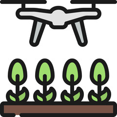 Drone Farming Icon