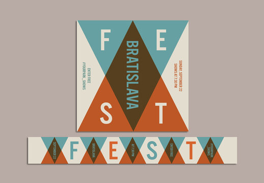 Swiss Style Web Banners Layout Design Collection