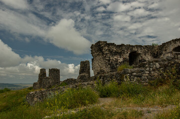 Ruins and remains on Csobanc hill from Hungary, Balaton Uplands NAtional Park
