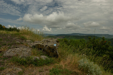 Ruins and remains on Csobanc hill from Hungary, Balaton Uplands NAtional Park