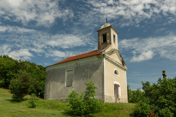 Saint Donatus Chapel in Gyulakeszi, Hungary from Balaton uplands