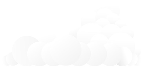 White fluffy cloud. Vector illustration.	