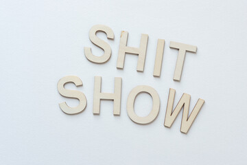 sign with wood letters
