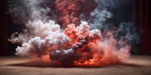 Indonesian Whispers: Vibrant Smoke in White and Red