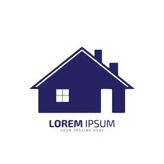 minimal and abstract logo of home icon, house vector silhouette isolated design